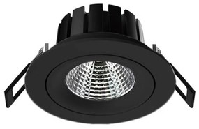 SLC DL04 zapustené LED svietidlo čierne 3 000 K