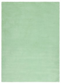 Koberec BUNNY, zelený, imitácia králičej kožušiny