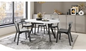 Jedálenský stôl ARTUR biely/čierny