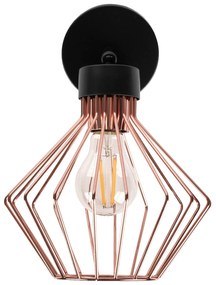 Toolight - Nástenná lampa 1xE27 392180, ružové zlato-čierna, OSW-08559