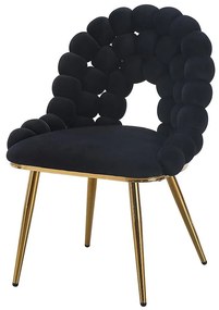 Stolička Dune 12509 čierna/zlatý