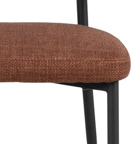 IRIS Terakota (látka Basel 44) – ČALÚNENÁ STOLIČKA S VÝPLETOM DO OBÝVAČKY/JEDÁLNE LOFT