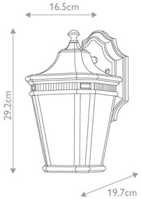 Feiss - Vonkajšie nástenné svietidlo COTSWOLD LANE 1xE27/100W/230V IP44 čierna