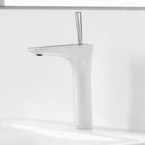 Hansgrohe PuraVida, páková umývadlová batéria 200 s odtokovou súpravou Push-Open, biela/chrómová, HAN-15081400