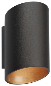 Zuma Line 50603-BK/GD-N - Nástenné svietidlo SLICE WL 1xG9/40W/230V čierna/zlatá