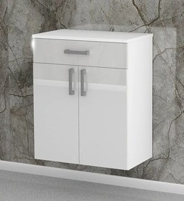 Nabytekmorava Kúpeľňová skrinka K24 farba korpusu: Dub sonoma tmavý, farba dvierok: Dub sonoma tmavý