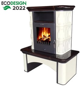 Krbové kachle Bremen II butter-coffebrown 7 kW