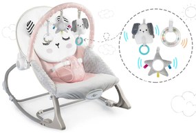 Hojdacie lehátko Nukido s vibráciou – ružové