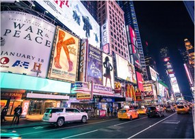 Sklenený obraz - New York Theater District (70x50 cm)