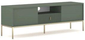 TV stolík Maggiore 154,5 cm zelená/zlatá