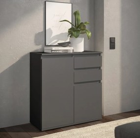 Skrinka s 2 šuplíkmi Brest, 80 cm, antracitová