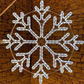 DECOLED LED světelná vločka II, sada na VO, pr. 103 cm, ledově bílá