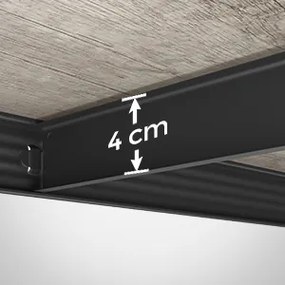 Dílenský regál Grifi 37 cm černý/šedý