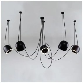 Shilo 9038 - Luster na lanku DOHAR 5xE14/15W/230V pavúk čierna