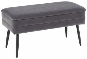 Lavica s úložným priestorom VELVA 37x78 cm šedá