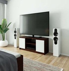 Stolík pod TV RTV 120 2D 1P wenge / biely