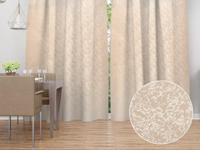 Biante Dekoračný záves TF-097 Venezia púdrovo béžový - š. 150 cm 150x170 cm
