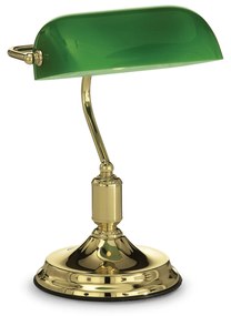 Stolová lampa Ideal lux 013657 LAWYER TL1 OTTONE 1xE27 60W