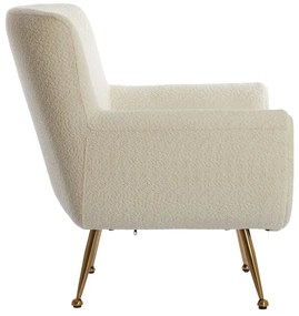 Krémové kreslo z textílie buklé Vinstra – Light &amp; Living