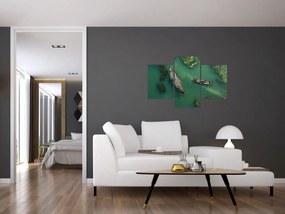 Obraz - Rybári na rieke (90x60 cm)