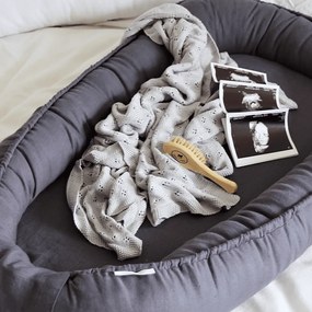 Bambusová prikrivka svetlo šedá 80×100 cm