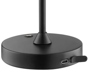 Brilliant - LED stmievateľná nabíjateľná dotyková stolná lampa ELORA LED/2,5W/5V 2700K IP44 čierna