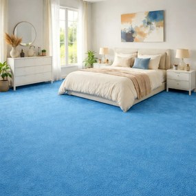 AladinWorld Expres, Metrážny koberec Eton tyrkys, na mieru, šíře 4m, modrá, filc, kancelária