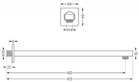 Mexen Cube, DR02 podomietkový sprchový set s dažďovou sprchou 30x30 cm (6v1), chrómová, 77502DR0230-00