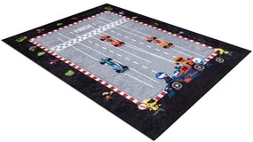 Detský koberec JUNIOR 52108.801 pretekár / Formula 1, sivý