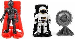 LEAN Toys Sada Vesmírne UFO, raketoplán, výskumné vozidlo, satelit, astronauti