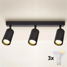 Brilagi - LED stmievateľné bodové svietidlo SELE 3xGU10/6W/230V čierna