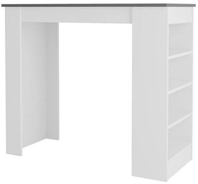 Barový stôl Houseland Swallow antracitovo sivý/biely