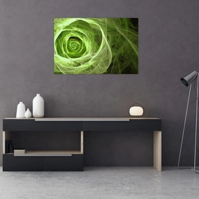 Obraz - Abstraktné ruže zelená (90x60 cm)