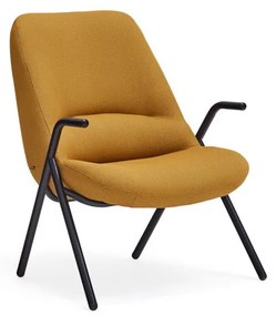 Žlté kreslo Teulat Dins, výška 90 cm