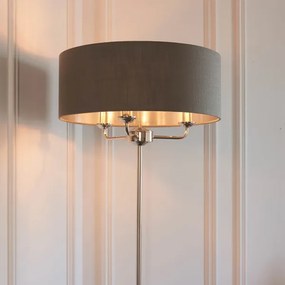 Endon 94378 - Stojacia lampa HIGHCLERE 1xE14/40W/230V šedá/lesklý chróm