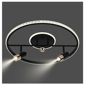 LED Stmievateľné stropné svietidlo LED/60W/230V 3000-6500K čierna +diaľkové ovládanie