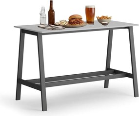 Vysoký barový stôl, 1600 x 800 mm, sivá