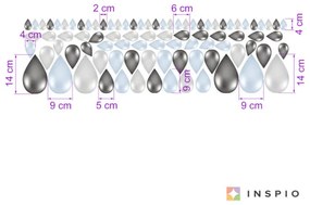 Samolepky na stenu MODRÉ KVAPKY
