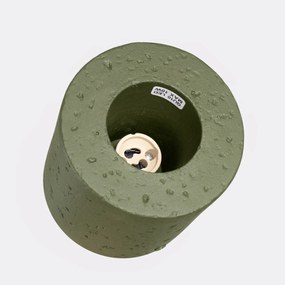 Stropné svietidlo Orbis, 1x olivovo zelené betónové tienidlo