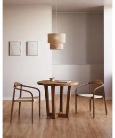 Okrúhly jedálenský stôl z masívu akácie v prírodnej farbe ø 90 cm Nahla – Kave Home