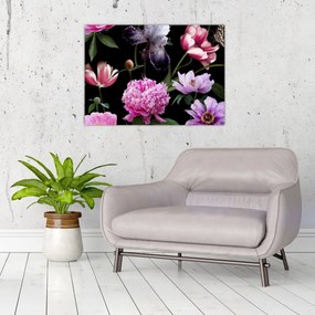 Obraz - Ilustrácie kvetov (70x50 cm)