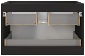 Skříňka pod umyvadlo Talia Casella 80 cm černý mat/dub casella