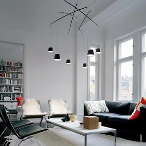 Závesné svietidlo Ideal lux 196992 FISH SP6 NERO 6xLED 37W/2800lm 3000K čierna