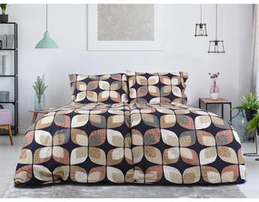 Hnedé krepové obliečky na jednolôžko 140x200 cm Autumn Leaf – B.E.S.