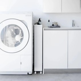 Matne biely oceľový kúpeľňový regál 48x80,5 cm Tower – YAMAZAKI