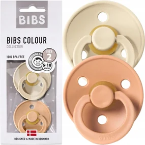 Kaučukové cumlíky BIBS Colour 6m+ 2ks Farba: béžová