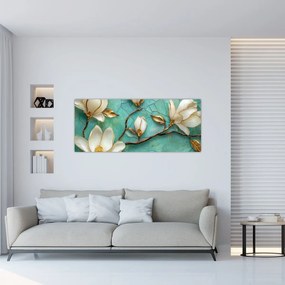 Obraz - 3D magnólia (120x50 cm)