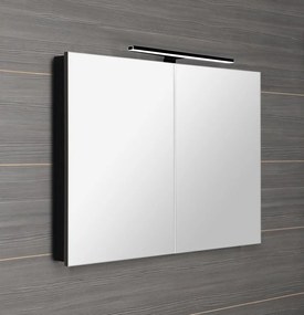 Sapho Sapho, GRETA galérka s LED osvetlením, 101x70x14cm, čierna mat, GR105-0035