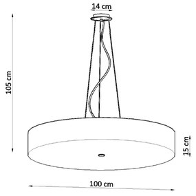 SKALA 100 Závesné svetlo, biela SL.0807 - Sollux