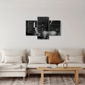 Abstraktný obraz - zelené guličky (90x60 cm)